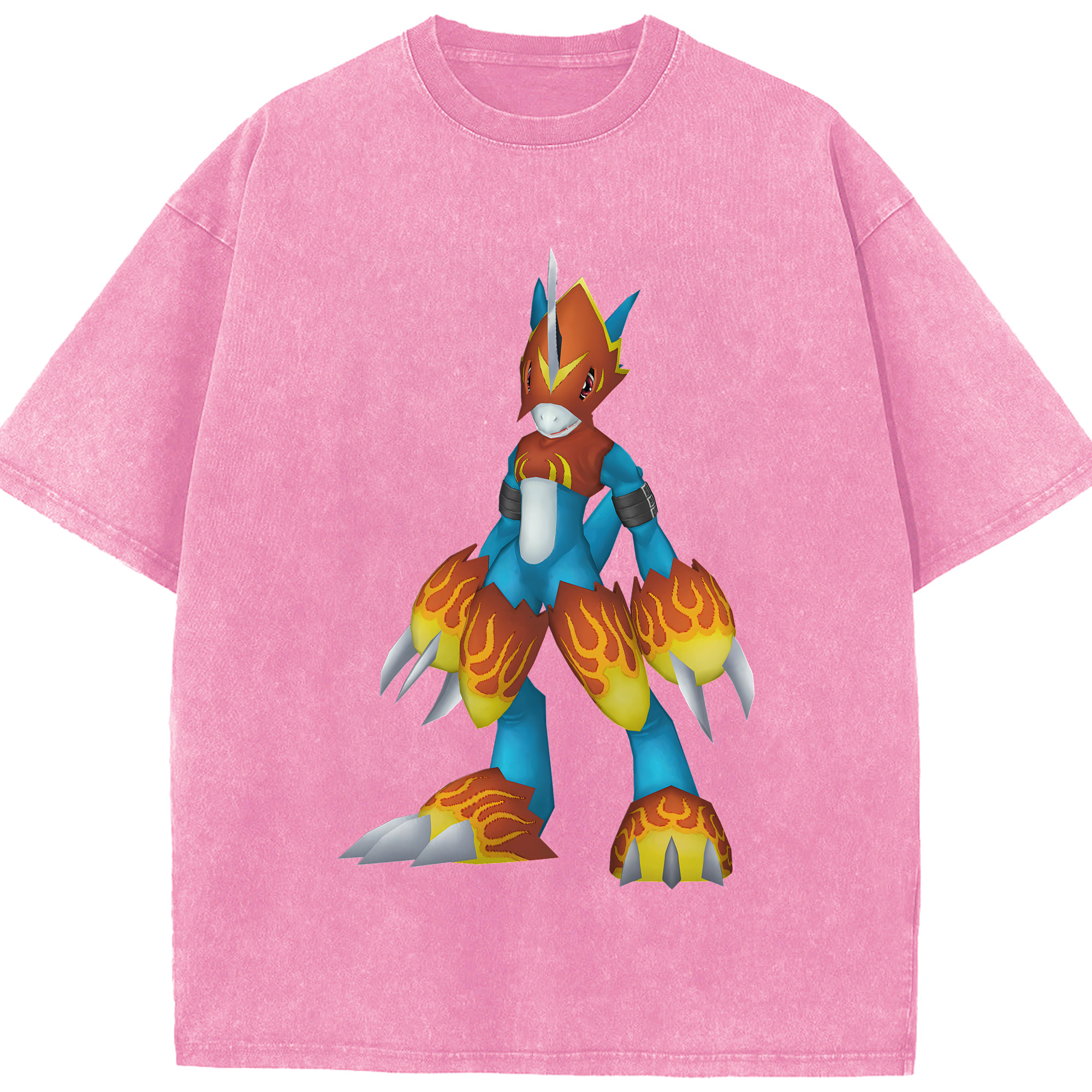 （画像用） Digimon デジタルモンスター/デジモン 綿100% ヴィンテージ風 半袖Tシャツ（フロントプリント）